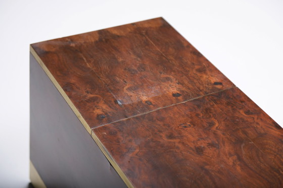 Image 1 of Caisse de rangement / Table basse vintage en bois de bouleau par Willy Rizzo - Italie 1970