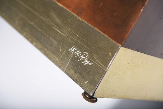 Image 1 of Caisse de rangement / Table basse vintage en bois de bouleau par Willy Rizzo - Italie 1970