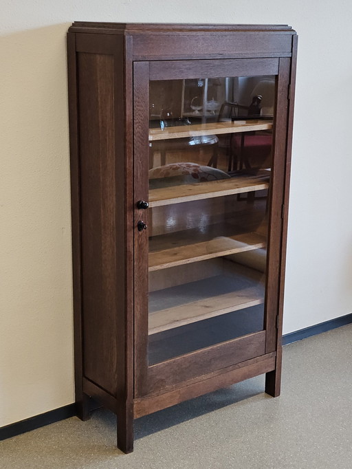 Antique Art Deco Display Cabinet Wall Cupboard Serving Cabinet