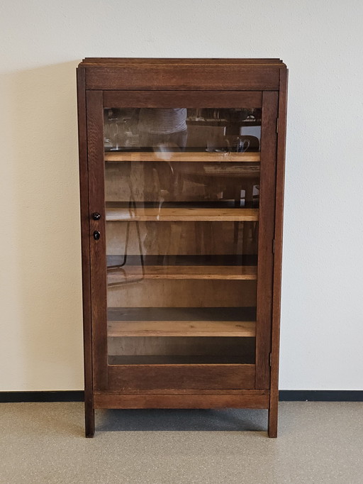 Antique Art Deco Display Cabinet Wall Cupboard Serving Cabinet