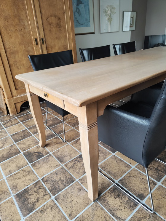 Image 1 of Fa. Interart Simpelveld Dining Room Table Of Canadian Maple Wood