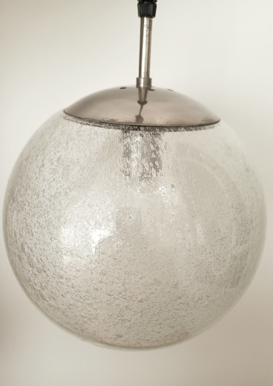 Image 1 of Lampe Peill & Putzler avec verre bullé