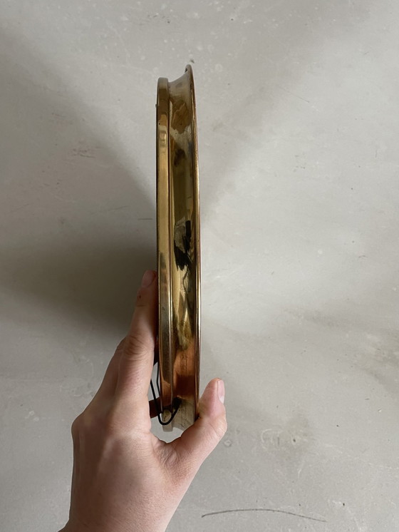 Image 1 of Round vintage bronze mirror