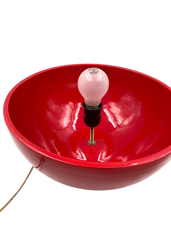 Image 1 of Lampada da tavolo in ceramica e vetro Space Age, Alvino Bagni Italia anni '70