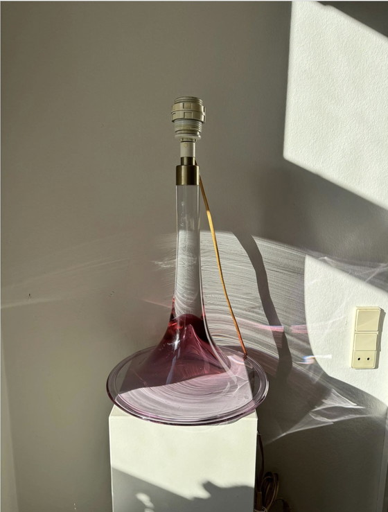 Image 1 of Large Holmegaard Glas Lamp "Fanfare", Royal Copenhagen, Vintage, Danish, 1980S