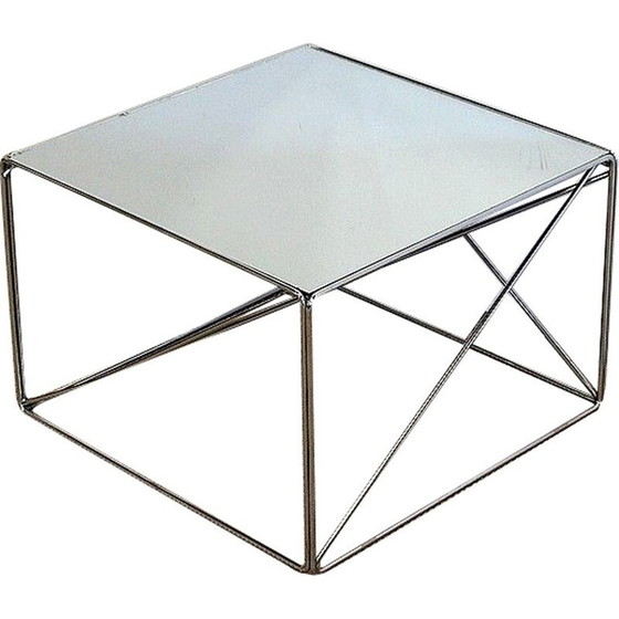 Image 1 of Vintage chrome-plated metal coffee table by Max Sauze, France 1970