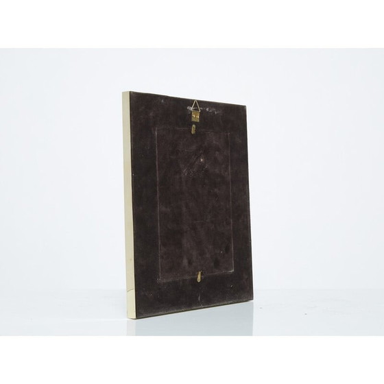 Image 1 of Vintage brass and fossil stone photo frame, Italy 1970s