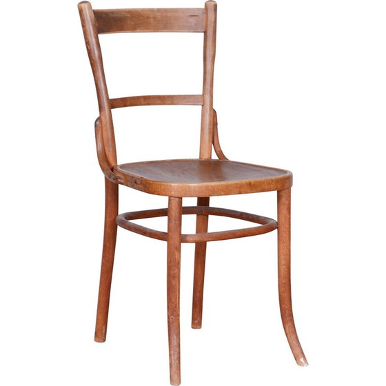 Image 1 of Vintage Art Deco beech chair by Fischel, Czechoslovakia 1920
