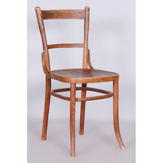 Image 1 of Vintage Art Deco beech chair by Fischel, Czechoslovakia 1920