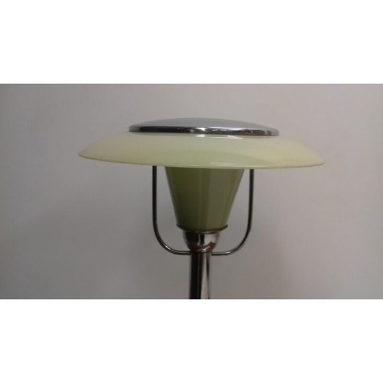 Image 1 of Lampada da tavolo vintage in cromo e vetro di Jindřich Halabala, Cecoslovacchia 1935