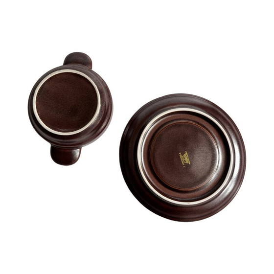 Image 1 of Vintage stoneware broths with saucer for Rosenthal Grup, Germany 1980