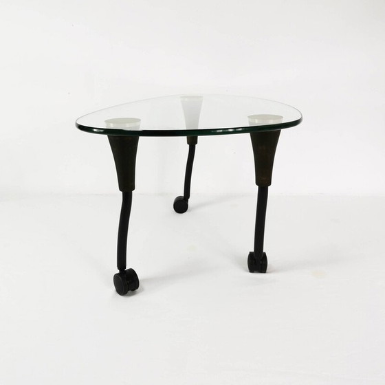 Image 1 of Vintage coffee table in wood and metal, Germany 1980