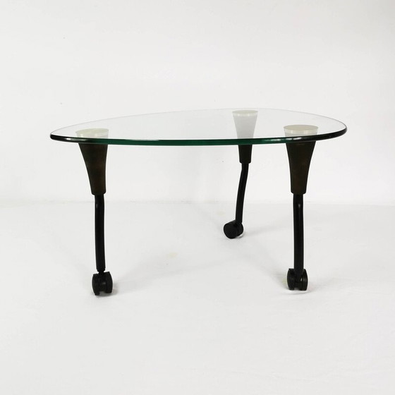 Image 1 of Vintage coffee table in wood and metal, Germany 1980
