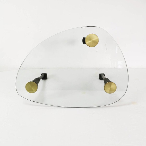 Image 1 of Vintage coffee table in wood and metal, Germany 1980