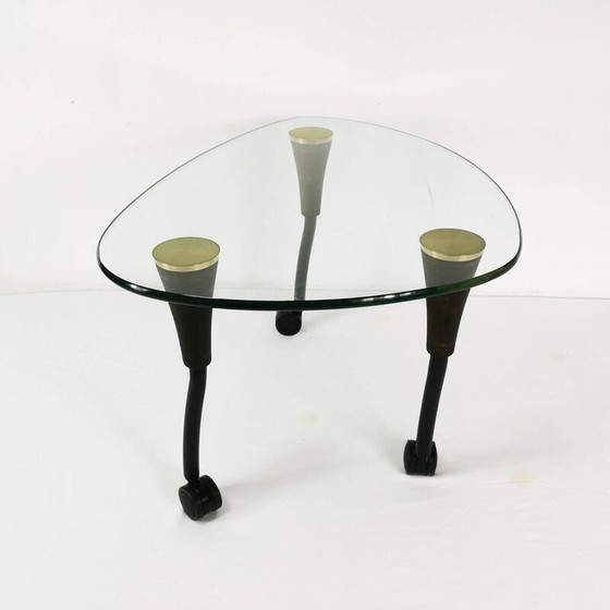 Image 1 of Vintage coffee table in wood and metal, Germany 1980
