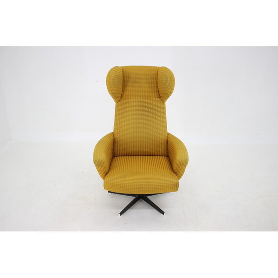 Image 1 of Vintage swivel wing armchair, Czechoslovakia 1970s