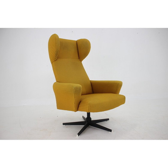 Image 1 of Vintage swivel wing armchair, Czechoslovakia 1970s