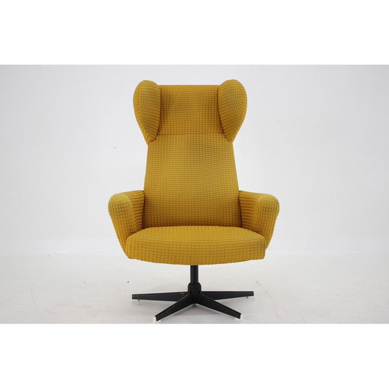 Image 1 of Vintage swivel wing armchair, Czechoslovakia 1970s