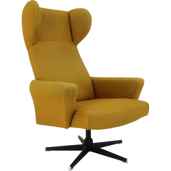 Image 1 of Vintage swivel wing armchair, Czechoslovakia 1970s