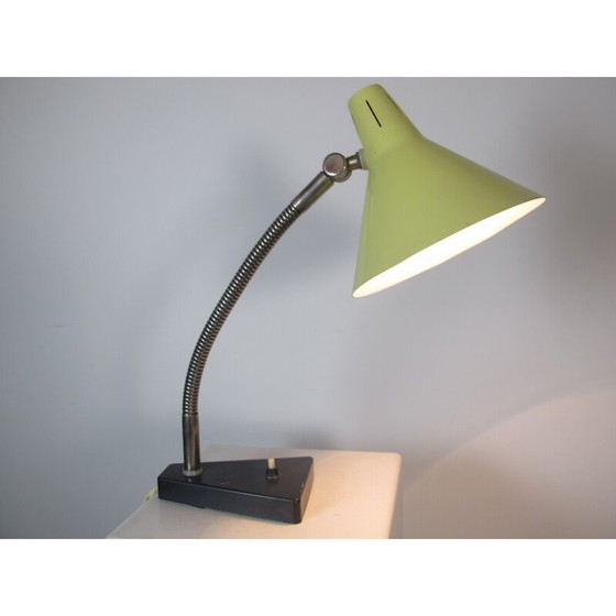 Image 1 of Yellow table lamp by H.Busquet for Hala - 1950s