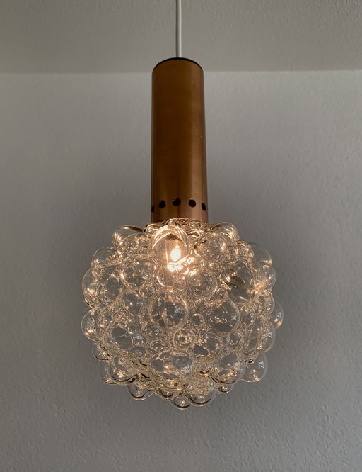 Lampe suspendue vintage Glashütte Limburg 70s