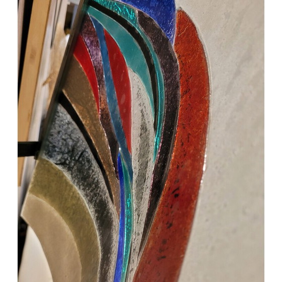 Image 1 of Lampada da parete vintage in vetro doppio e multicolore, Francia