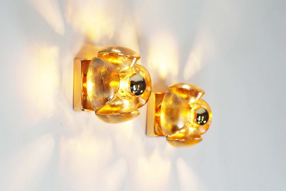 Image 1 of 2x Appliques en verre vintage