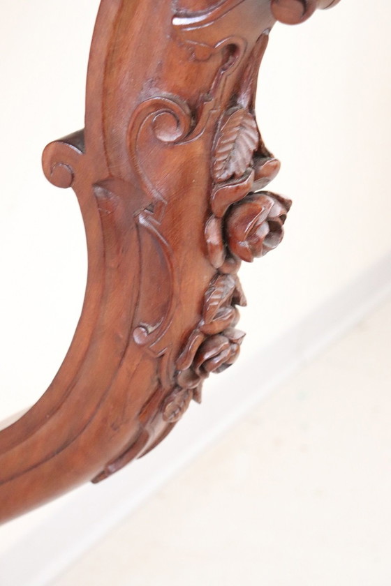 Image 1 of Antiqueconsole Table In Wood With Marble Top, 19Th Century