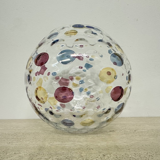 Image 1 of Bohemian Borske Sklo Nemo Glass Vase By Max Kannegiesser 1960S