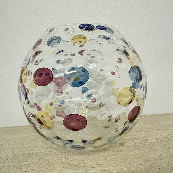 Image 1 of Bohemian Borske Sklo Nemo Glass Vase By Max Kannegiesser 1960S