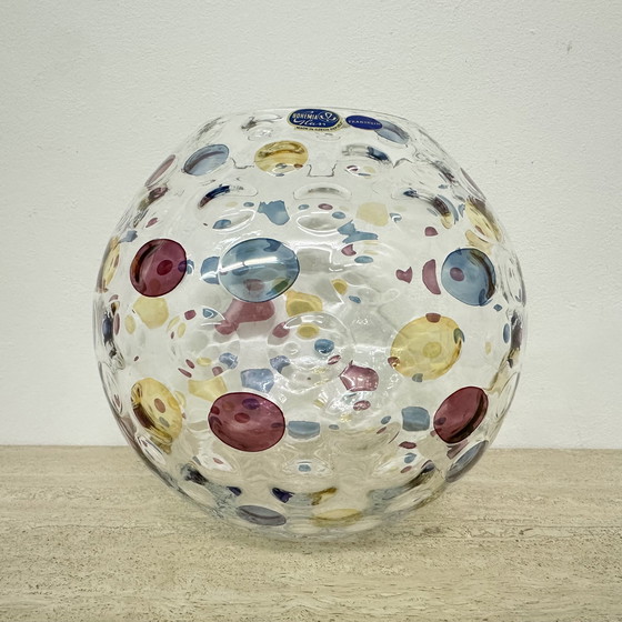 Image 1 of Bohemian Borske Sklo Nemo Glass Vase By Max Kannegiesser 1960S