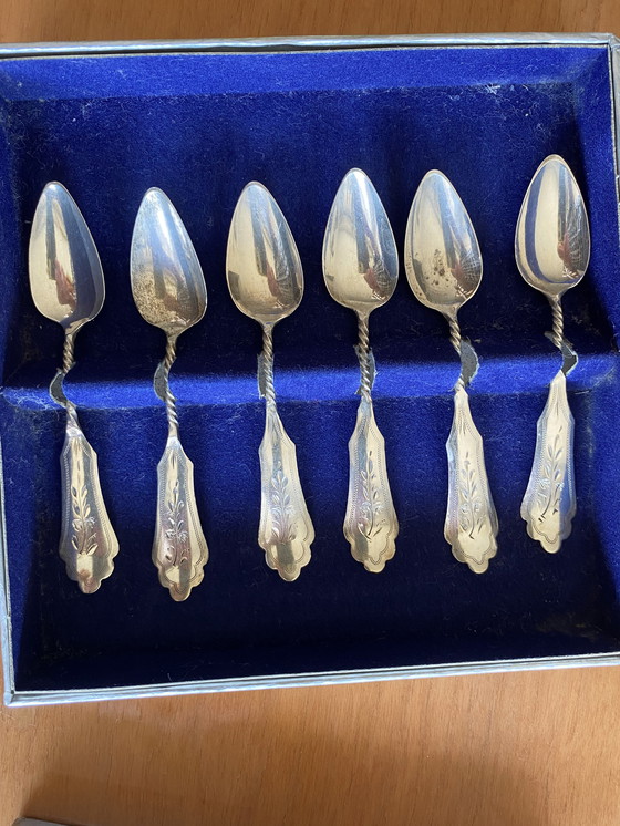 Image 1 of Antique silver coffee spoons