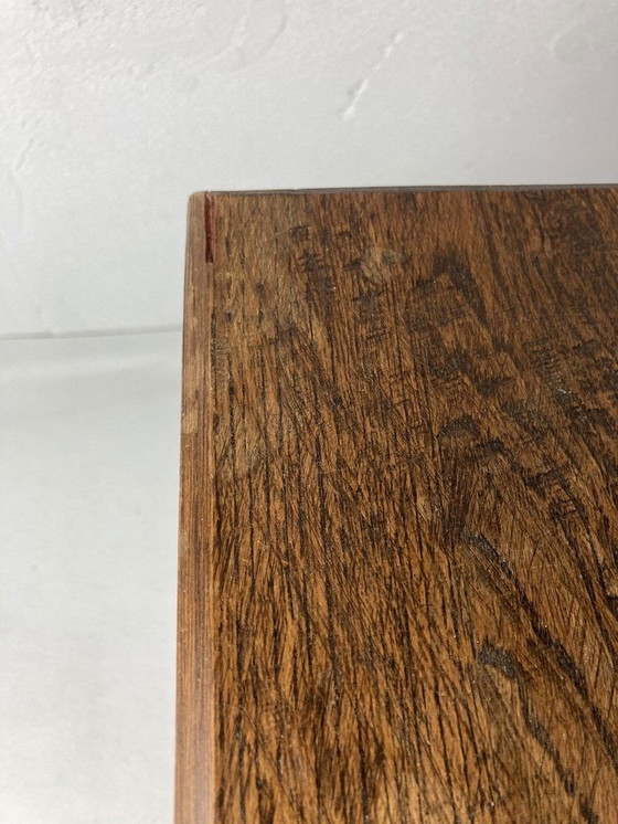 Image 1 of Brutalist Dutch Square Oak Coffee Table, 1960S