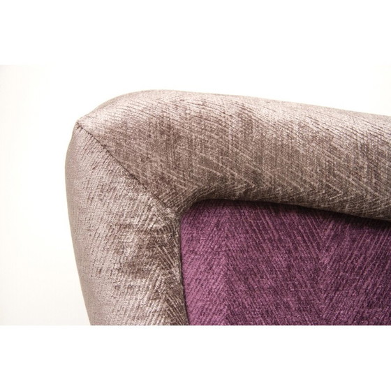 Image 1 of Pair of vintage purple velvet armchairs, Italy 1960