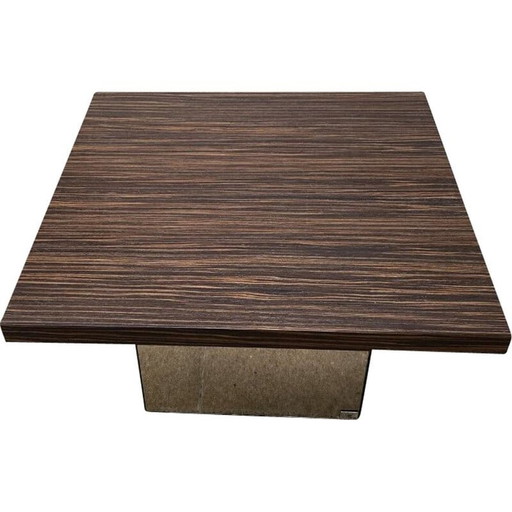 Vintage Zebrano wood coffee table by Paul Michel, 1974