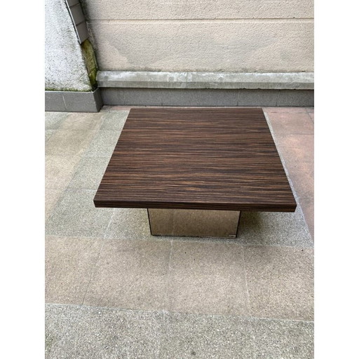 Vintage Zebrano wood coffee table by Paul Michel, 1974