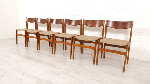 Set di 6 sedie da pranzo | Vintage | Rivestite