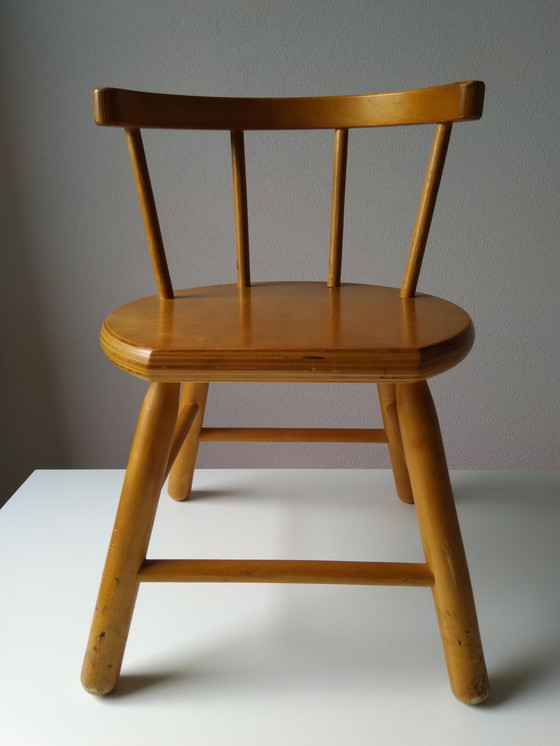 Image 1 of Chaise haute vintage en bois de Dijk Toys