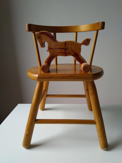 Vintage wooden high chair from Dijk Toys