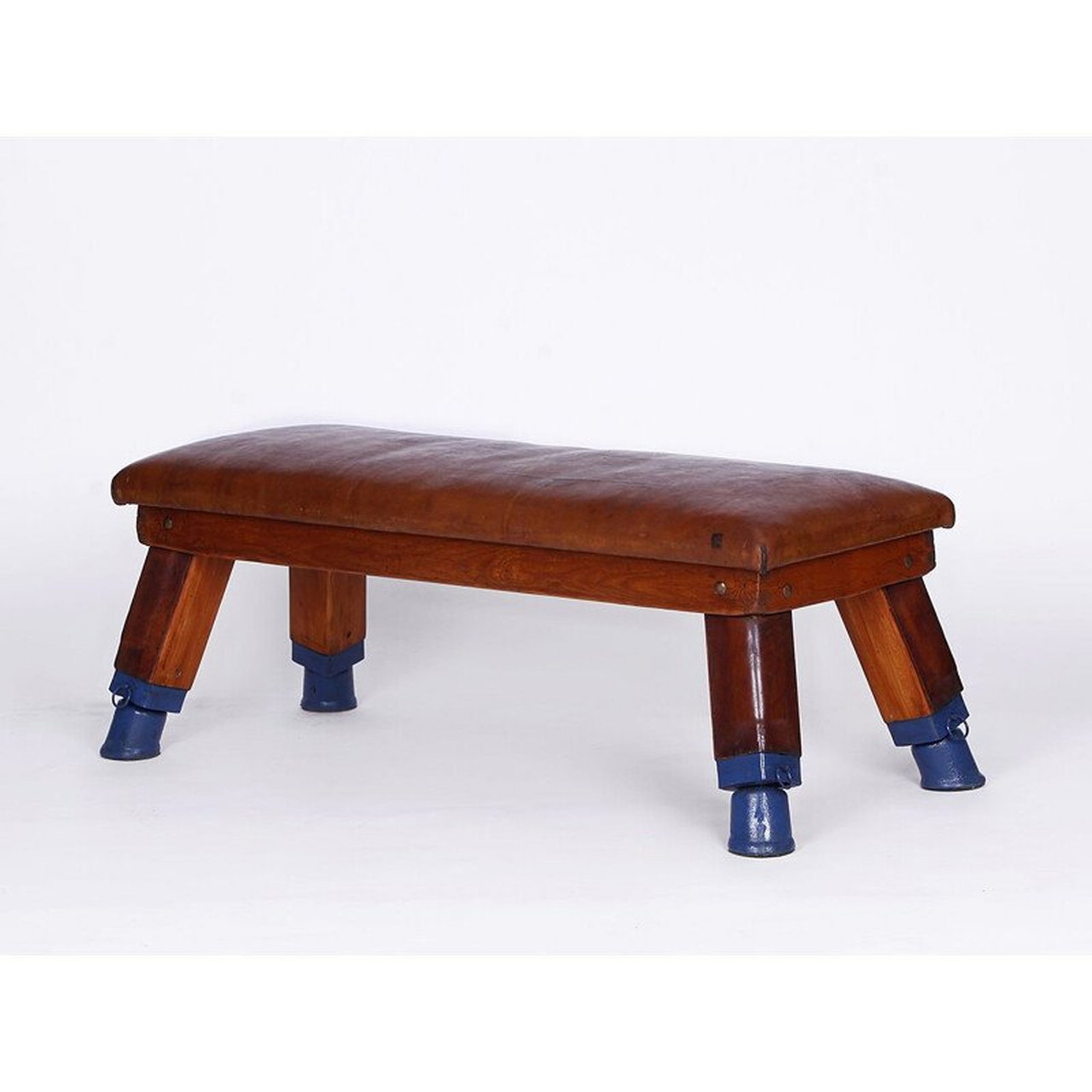 Vintage leather gym bench 1930s 3 500 Whoppah