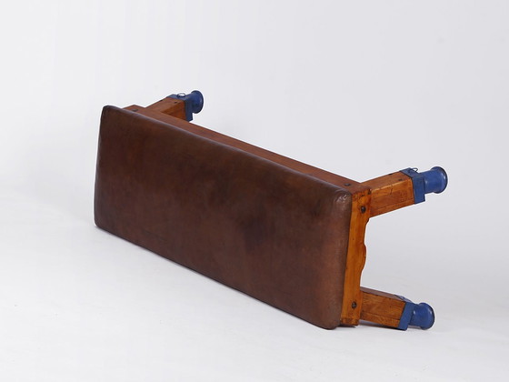 Image 1 of Classic leather gym bench, 1930s