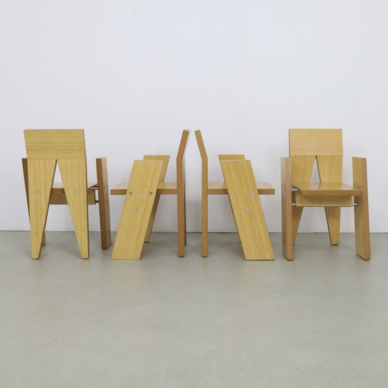 Image 1 of 4X Architectural Chair, One-Off By Dutch Architect Kees Doornenbal, 1990S