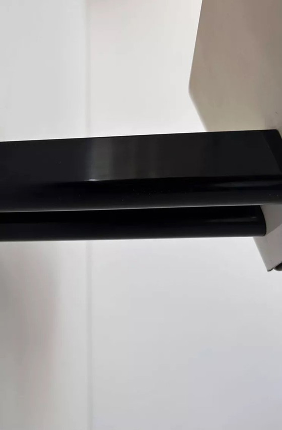 Image 1 of Lampada da parete modernista in metallo laccato crema e nero, Italia 1970