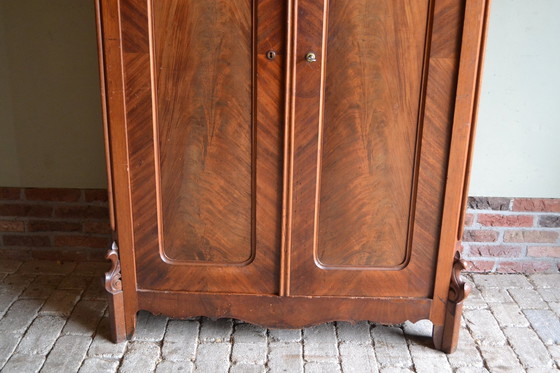 Image 1 of Beautiful Antique Walnut Art Deco Maid's Cupboard.