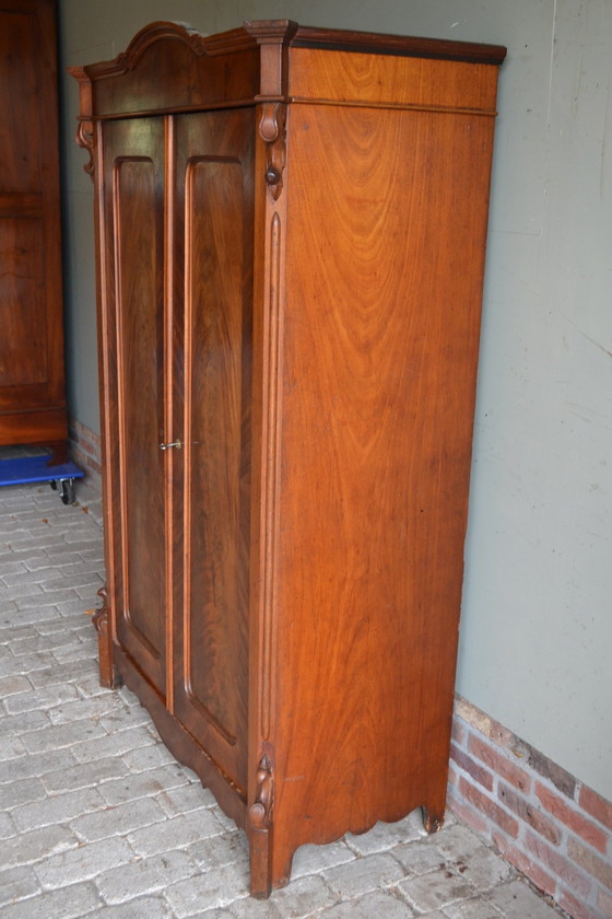 Image 1 of Beautiful Antique Walnut Art Deco Maid's Cupboard.