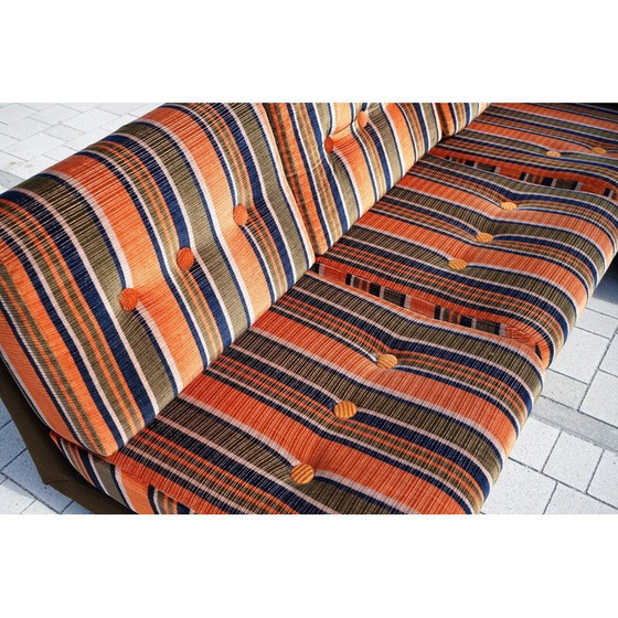 Image 1 of Vintage Flower Power velvet living room set, 1970