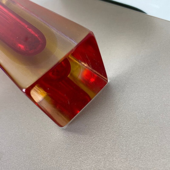 Image 1 of Set of 3 vintage faceted Murano glass Sommerso vases by Flavio Poli, Italy 1970s