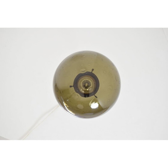 Image 1 of Vintage glass and brass pendant lamp by Kamenicky Senov, Czechoslovakia 1960