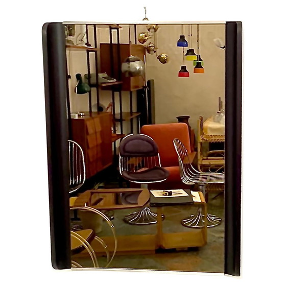 Image 1 of 1X Midcentury Modern Barbershop Wall Mirror, Italy 1970