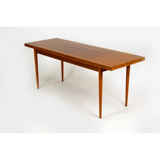 Vintage mahogany coffee table for Up Zavody, Czech Republic 1969